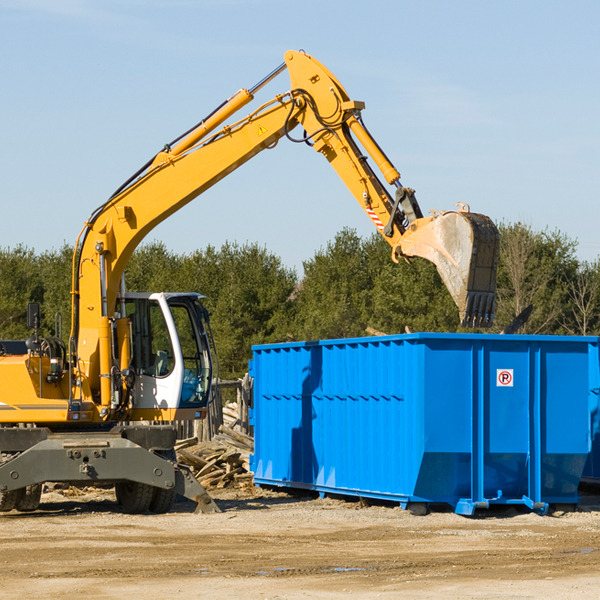 what size residential dumpster rentals are available in Bippus Indiana